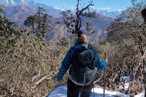 pikey peak trektocht zicht op mount everest 8 dagen 10