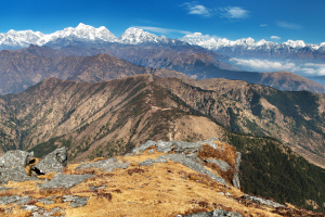 pikey peak trektocht zicht op mount everest 8 dagen 16