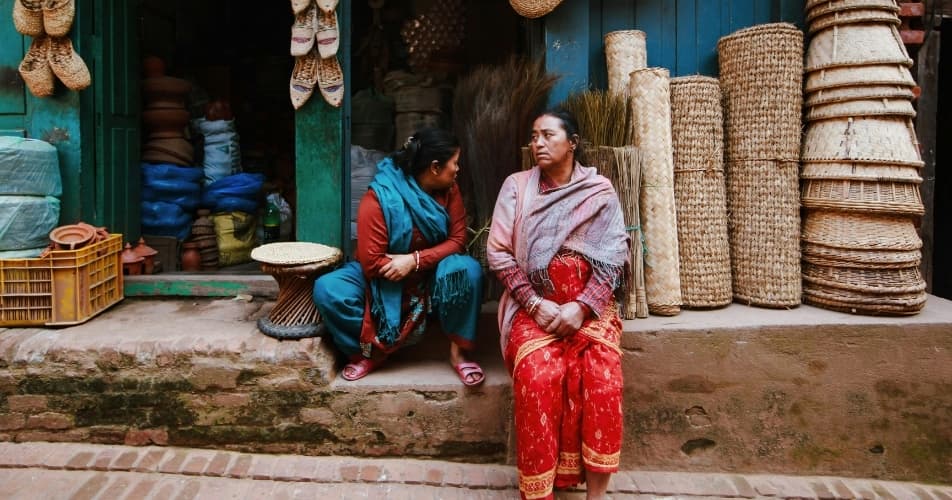 Neplaese culture, women on the street in Nepal